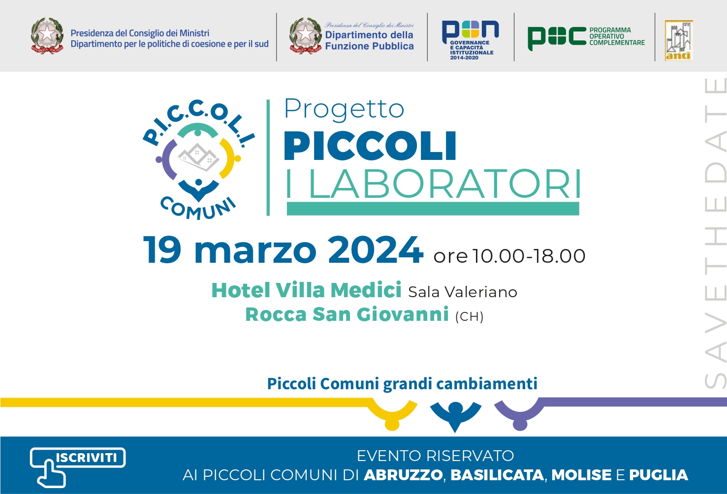 save the date evento piccoli comuni